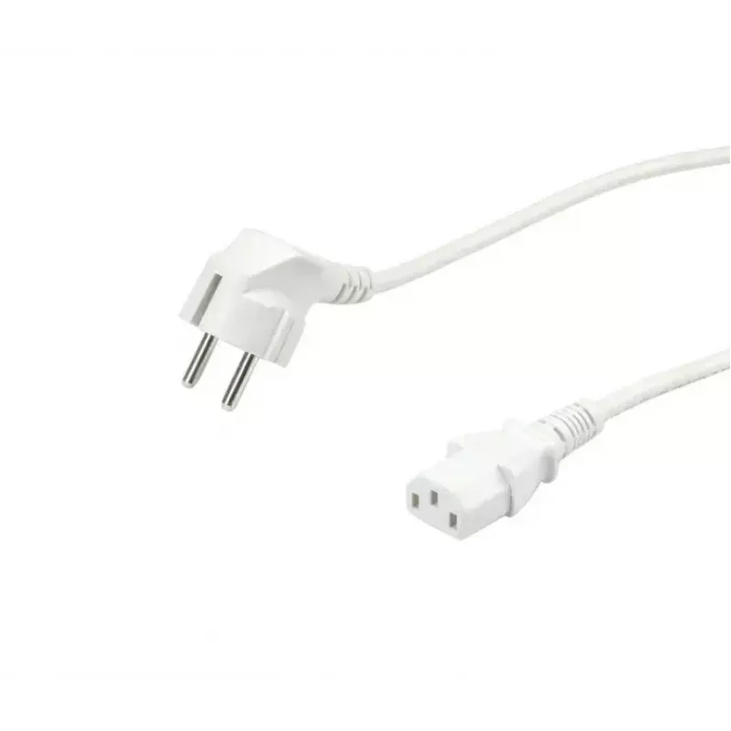 Toitekaabel VALUE 19.99.1016 Valge 0.6 m CEE7/7 IEC 320