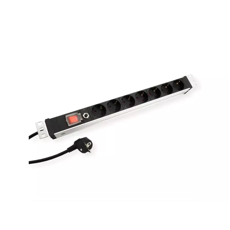 Toitejaotusseade PDU VALUE 19.99.1637 7 vahelduvvoolupesa 1U Alumiinium Must