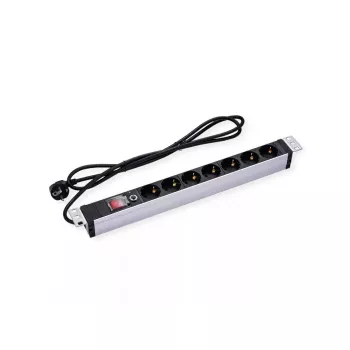 Toitejaotusseade PDU VALUE 19.99.1637 7 vahelduvvoolupesa 1U Alumiinium Must