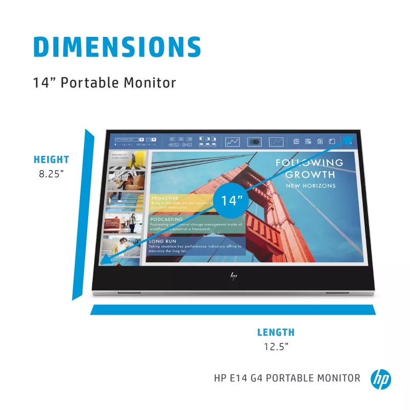 Monitor HP E-Series E14 G4 14 tolli Full HD LCD 1920x1080