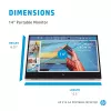 HP E-Series E14 G4 arvutimonitor 35,6 cm (14 tolli) 1920 x 1080 Full HD LED Valge