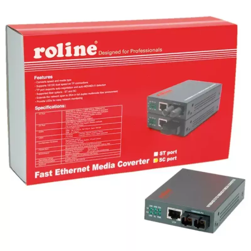 Fast Ethernet muundur ROLINE RC-100FX/SC