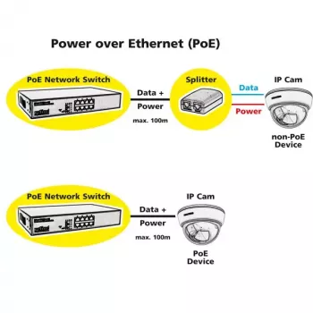 PoE Fast Ethernet Switch ROLINE 130 W 8 pordiga