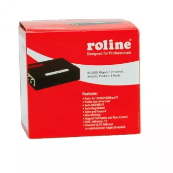 Gigabit Ethernet Switch ROLINE Pocket 4 pordiga