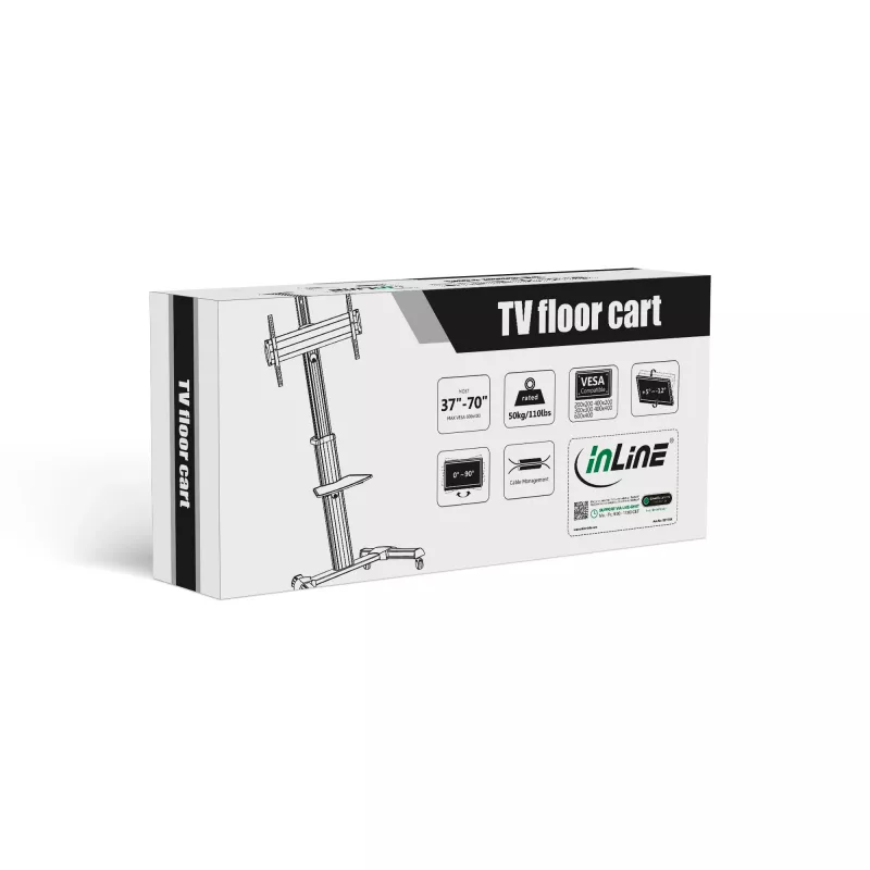 InLine Reguleeritava kõrgusega telerikäru, LED-TV-le 37–70 tolli (94–178 cm), max 50 kg