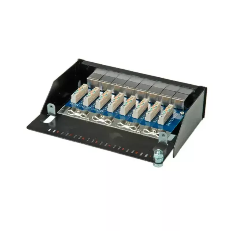 Seinale kinnitatav patch-paneel ROLINE Cat.5e 8 porti STP must