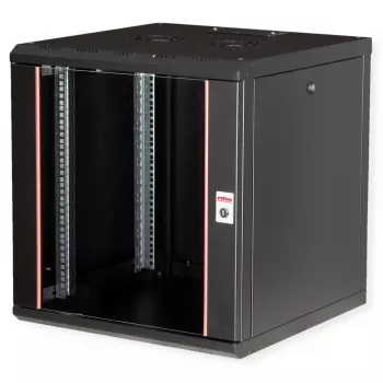Seinale paigaldatav kapp ROLINE Pro 12U 19-tolline, 600x600 mm, must, IP20, võtmelukk