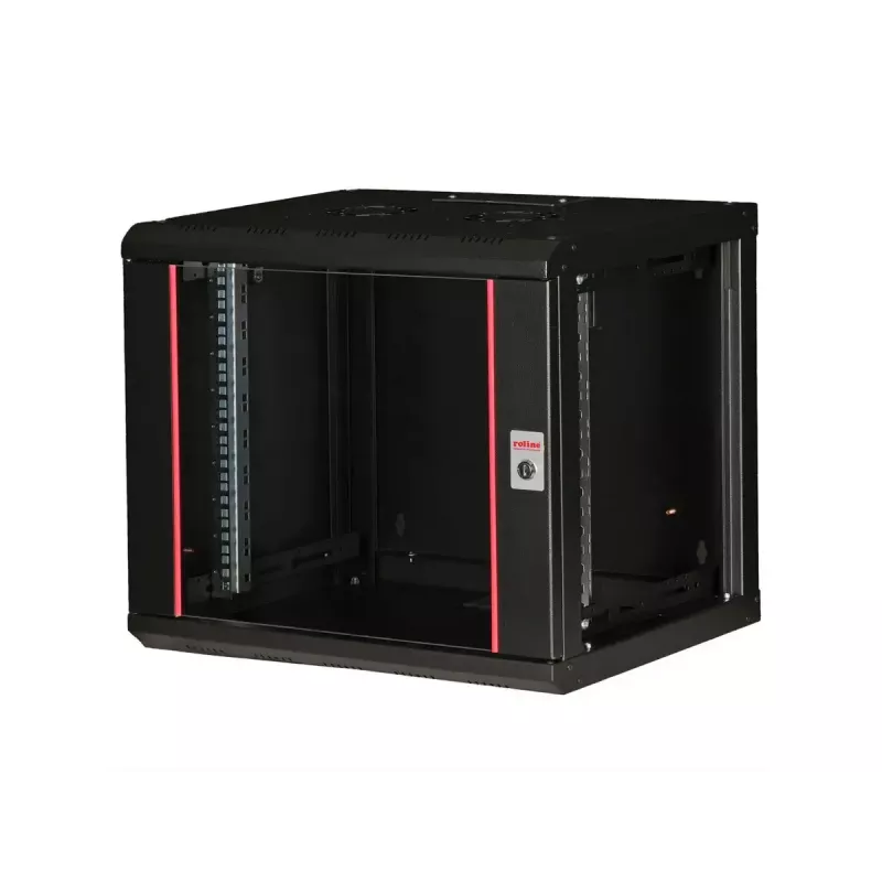 ROLINE 19-tolline seinale kinnitatav riiul Pro 9U, 450x600 LxS, must, võtmelukk, IP20