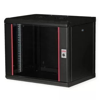 ROLINE 19-tolline seinale kinnitatav riiul Pro 9U, 450x600 LxS, must, võtmelukk, IP20