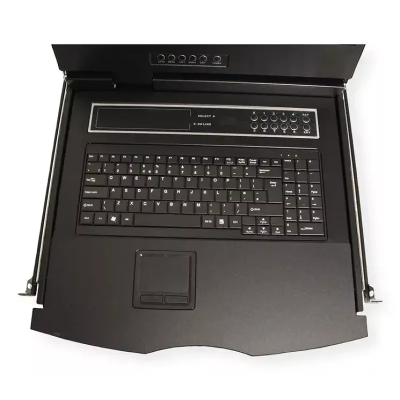 Rack-konsool VALUE 26.99.0131 19 tolli (48,3 cm) 1366x768 250 cd/m² Saksa klaviatuur Must 1U