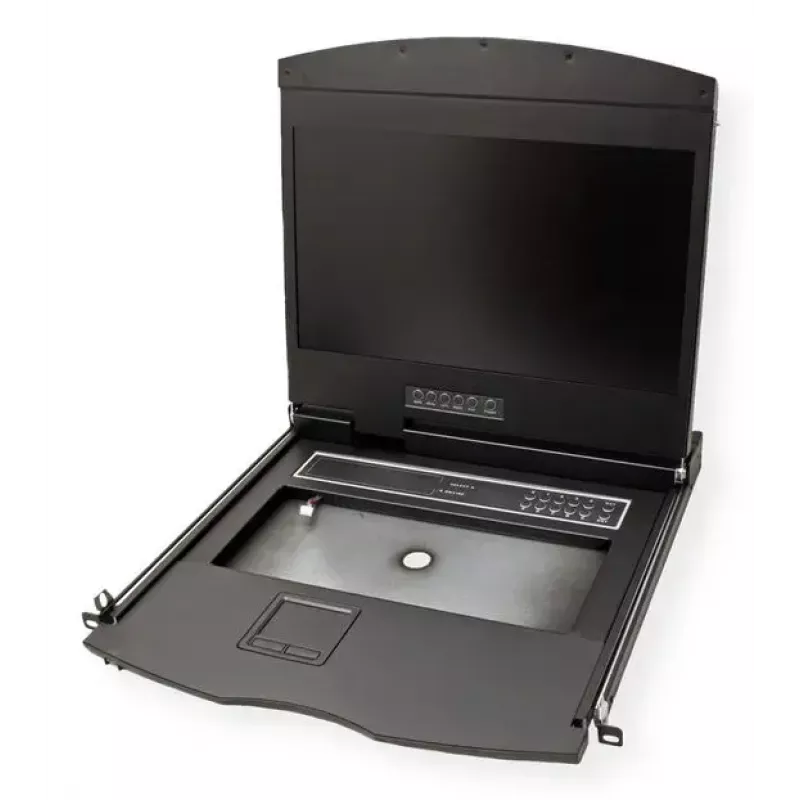 Rack-konsool VALUE 26.99.0131 19 tolli (48,3 cm) 1366x768 250 cd/m² Saksa klaviatuur Must 1U