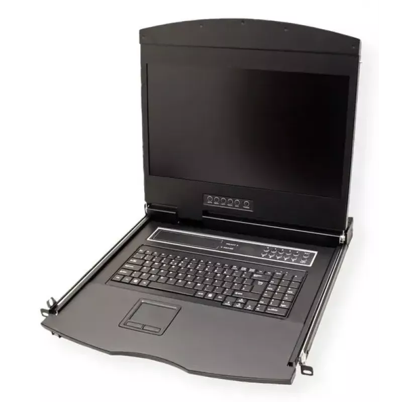 Rack-konsool VALUE 26.99.0131 19 tolli (48,3 cm) 1366x768 250 cd/m² Saksa klaviatuur Must 1U