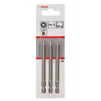 Kruvikeeramisotsak Bosch 2607001535 eriti kõva PH2 3 tk 89 mm