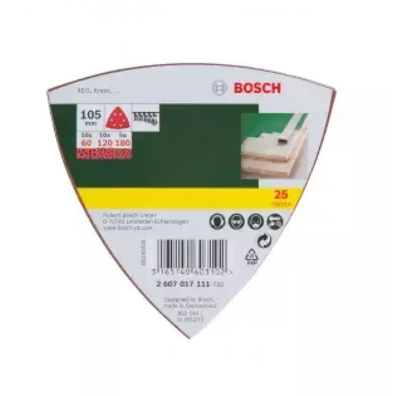 Bosch 2607017111 25 tk lihvimisleht
