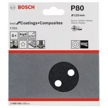 Lihvimisleht Bosch F355 5 tk 2608605115