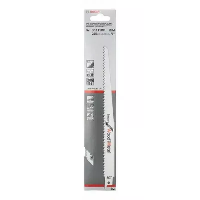 Tikksaeleht Bosch S 1111 DF Bimetal 22,5 cm 4,3 mm hambavahe