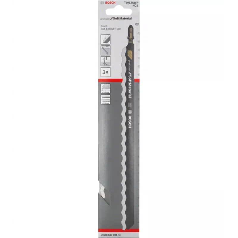 Bosch 2608667396 Tikksaeleht Kõrge süsinikusisaldusega teras (HCS) 3 tk
