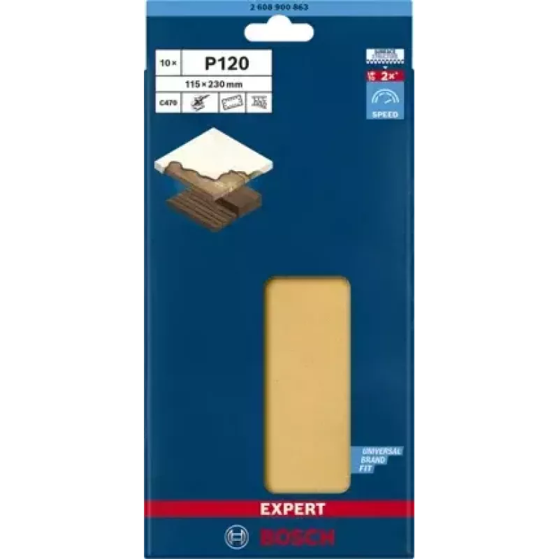 Bosch 2 608 900 863 pöörleva tööriista lihvimis-/poleerimistarvik Puit Lihvimisleht