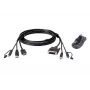 ATEN HDMI-DVI-D USB USB KVM-kaabel heliga; 1,8M USB HDMI-DVI-D turvaline KVM