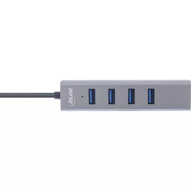 InLine USB-C 3.2 Multi Hub (4x USB-A 5Gb/s), OTG, alumiiniumkorpus