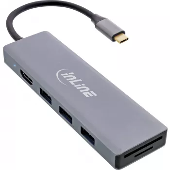 InLine USB 3.2 USB-C Multi Hub (3x USB-A + USB-C) - Kaardilugeja - HDMI - OTG