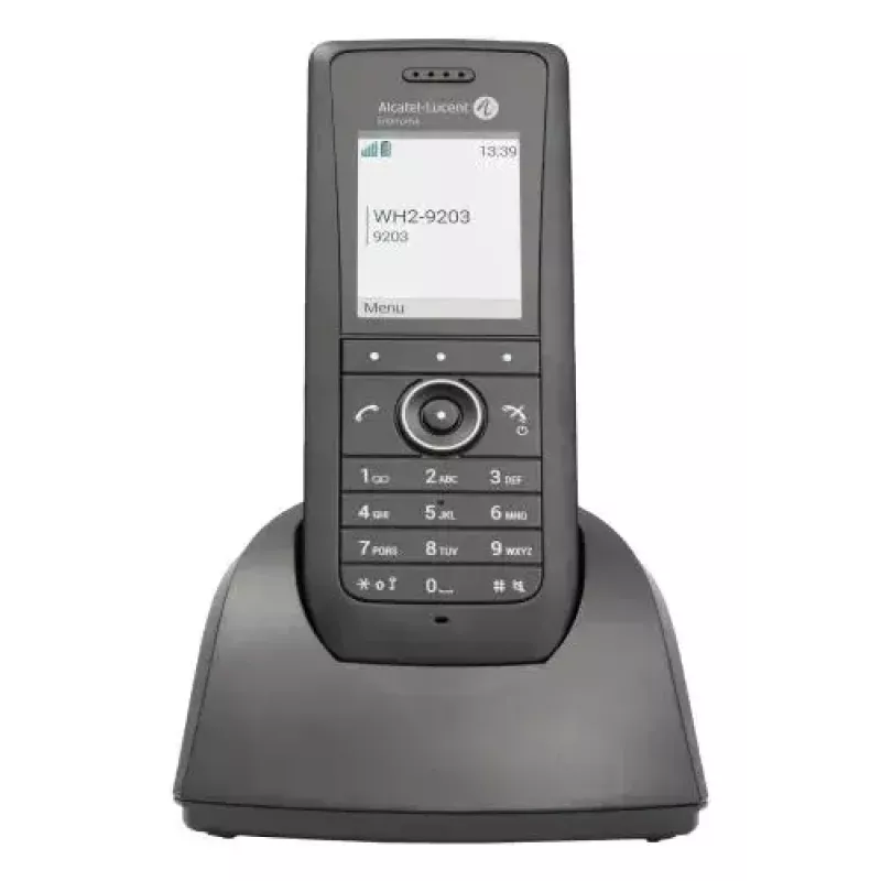 IP mobiiltelefon ALCATEL 8158s — juhtmeta telefonitoru, 2-tolline LCD 230×320, Wi-Fi a/b/g/n/ac, koodekid G.711/G.729/OPUS, must