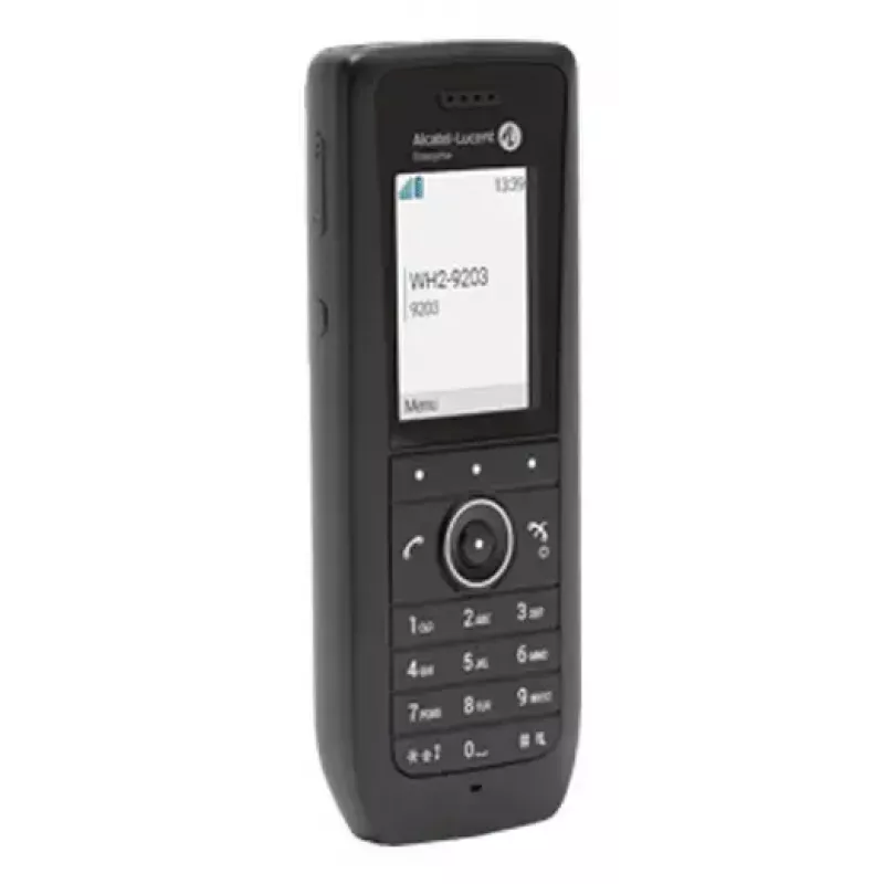 IP mobiiltelefon ALCATEL 8158s — juhtmeta telefonitoru, 2-tolline LCD 230×320, Wi-Fi a/b/g/n/ac, koodekid G.711/G.729/OPUS, must