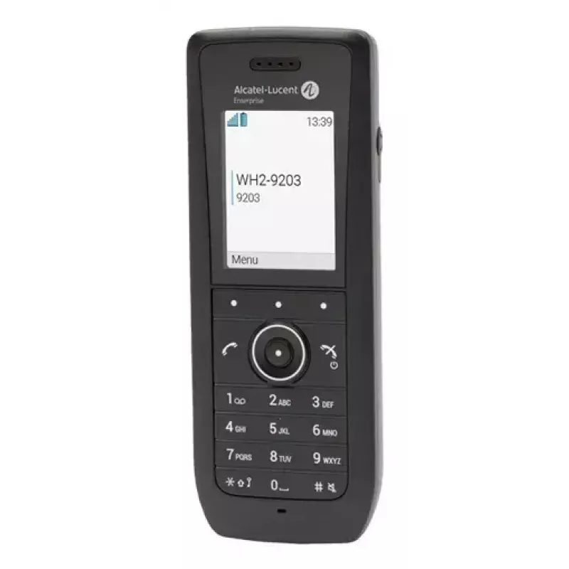 IP mobiiltelefon ALCATEL 8158s — juhtmeta telefonitoru, 2-tolline LCD 230×320, Wi-Fi a/b/g/n/ac, koodekid G.711/G.729/OPUS, must