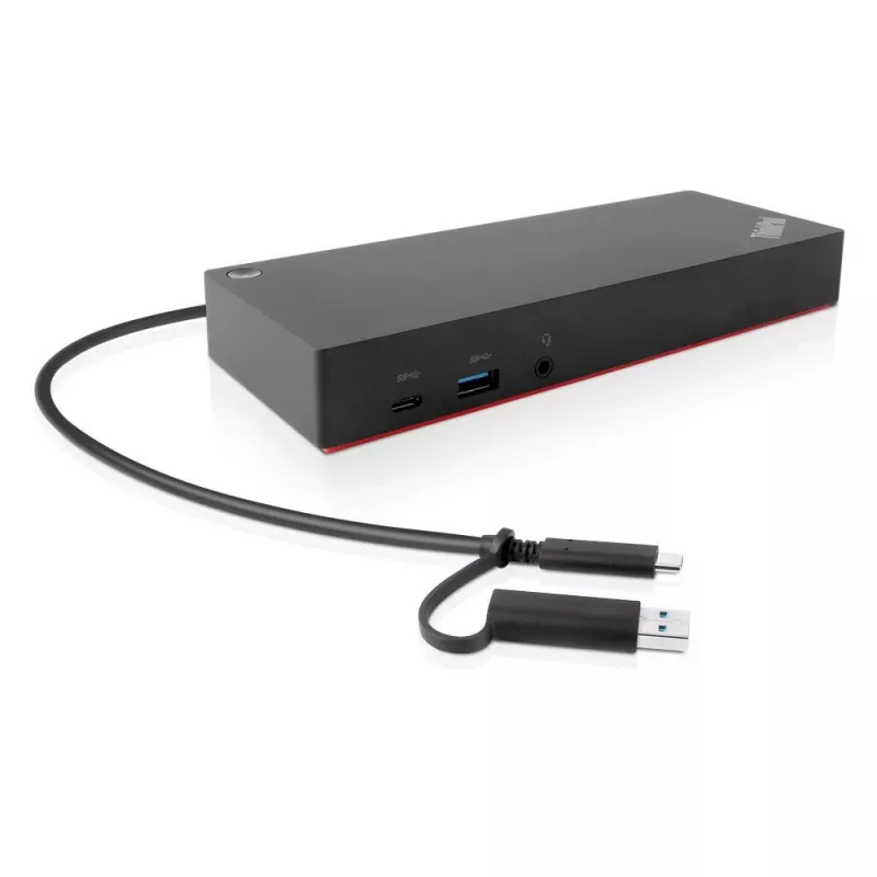 Lenovo ThinkPad Hybrid USB-C koos USB-A dokiga juhtmega USB 3.2 Gen 2 (3.1 Gen 2) USB-C must