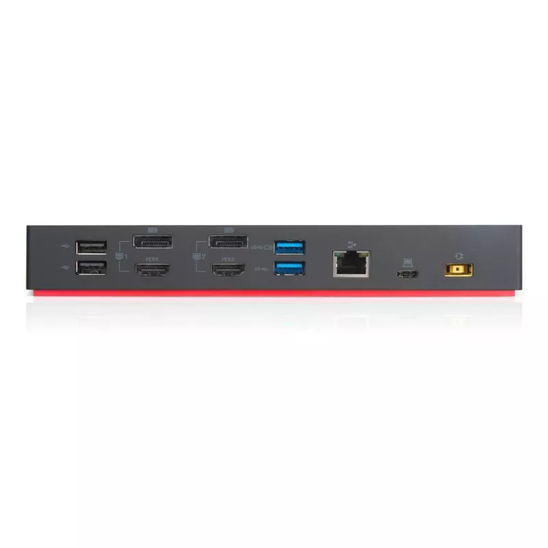 Lenovo ThinkPad Hybrid USB-C koos USB-A dokiga juhtmega USB 3.2 Gen 2 (3.1 Gen 2) USB-C must