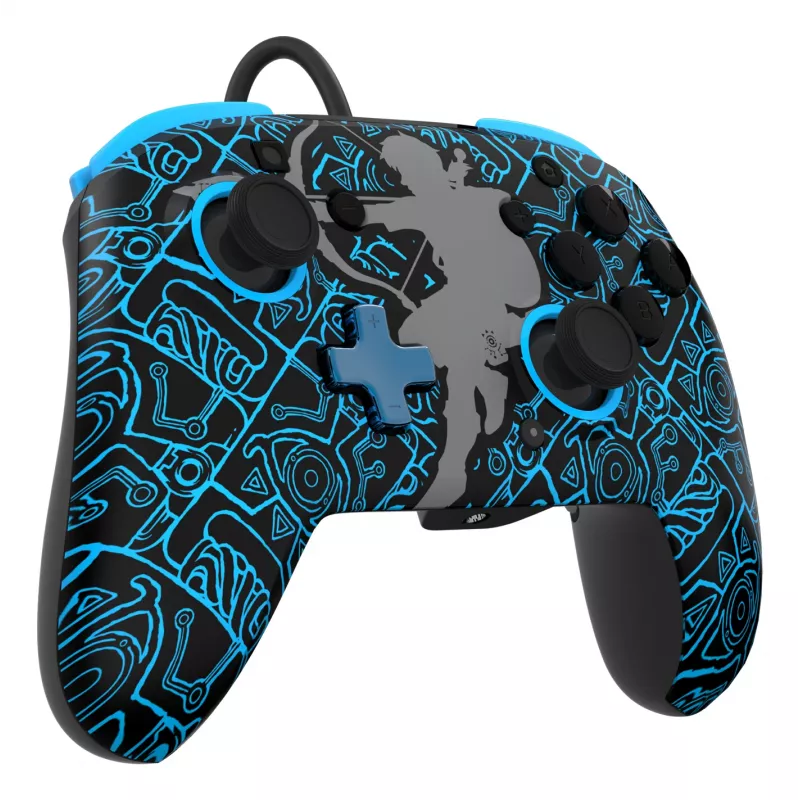 PDP Nintendo Switch Sheikah Shoot REMATCH GLOW Controller, mängupult, Nintendo Switch, Nintendo Switch Lite, Nintendo Switch OLED, D-pad, Kodu nupp, Analoog / Digitaalne, Juhtmega, USB