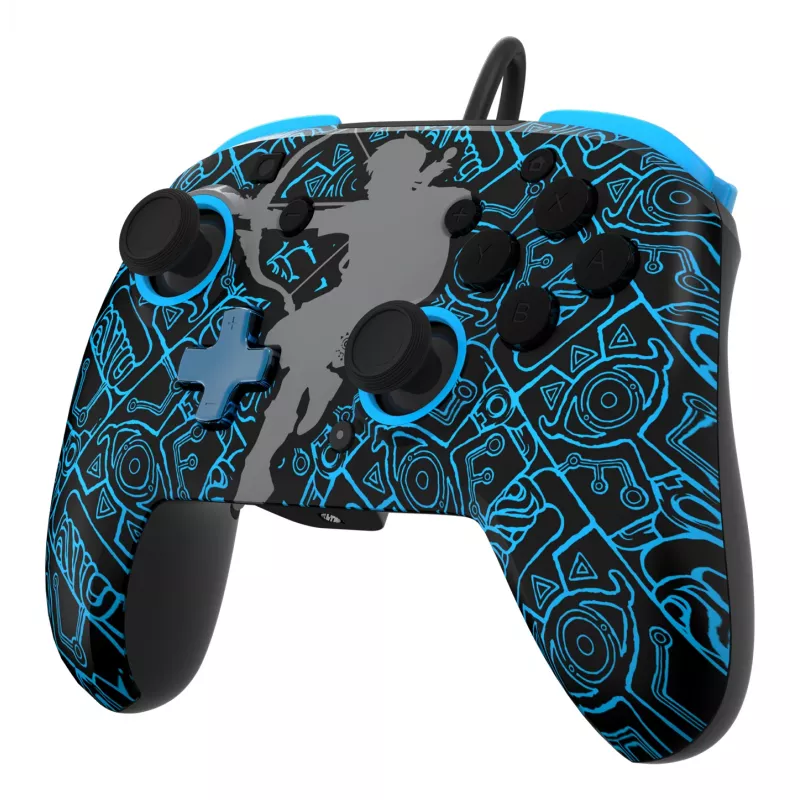 PDP Nintendo Switch Sheikah Shoot REMATCH GLOW Controller, mängupult, Nintendo Switch, Nintendo Switch Lite, Nintendo Switch OLED, D-pad, Kodu nupp, Analoog / Digitaalne, Juhtmega, USB
