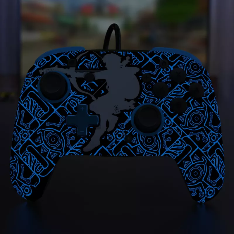 PDP Nintendo Switch Sheikah Shoot REMATCH GLOW Controller, mängupult, Nintendo Switch, Nintendo Switch Lite, Nintendo Switch OLED, D-pad, Kodu nupp, Analoog / Digitaalne, Juhtmega, USB