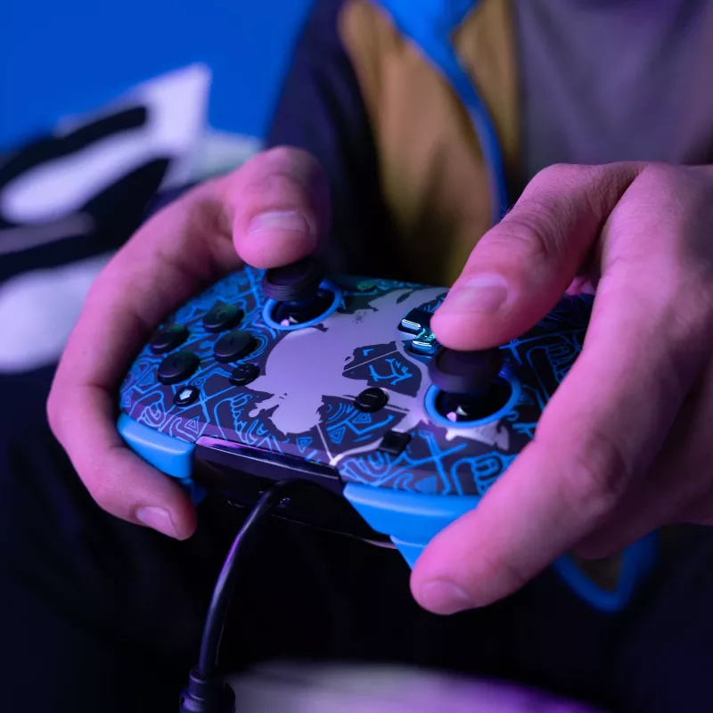 PDP Nintendo Switch Sheikah Shoot REMATCH GLOW Controller, mängupult, Nintendo Switch, Nintendo Switch Lite, Nintendo Switch OLED, D-pad, Kodu nupp, Analoog / Digitaalne, Juhtmega, USB