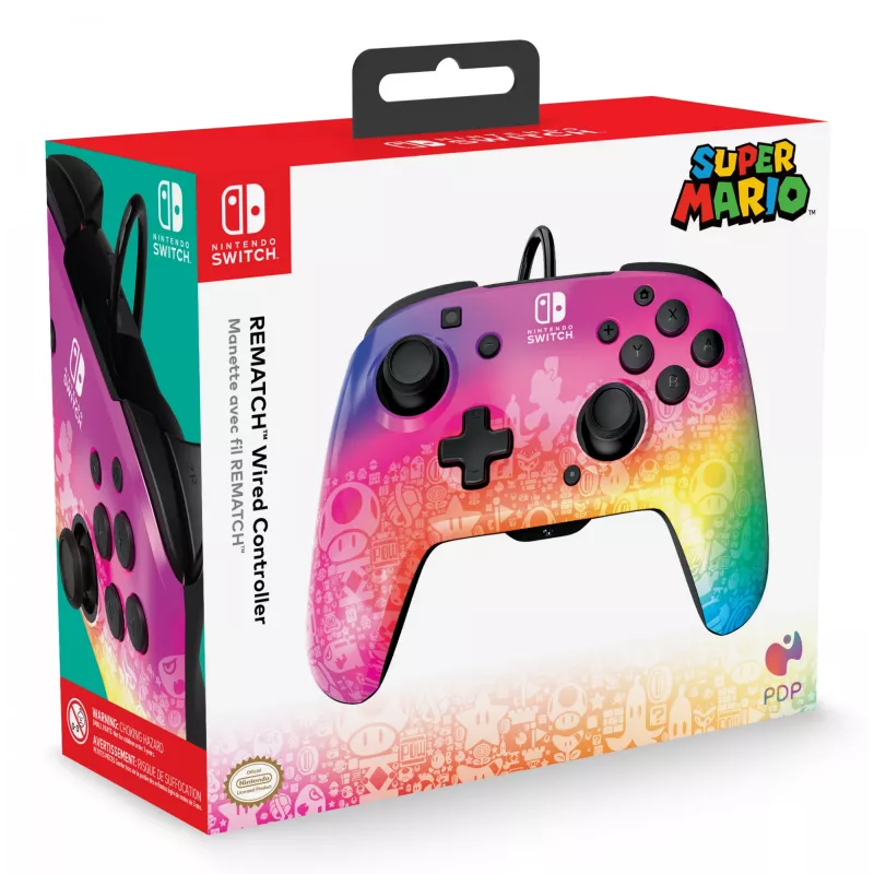 PDP REMATCH juhtmega kontroller: Star Spectrum Nintendo Switchile, Nintendo Switch - OLED-mudelile