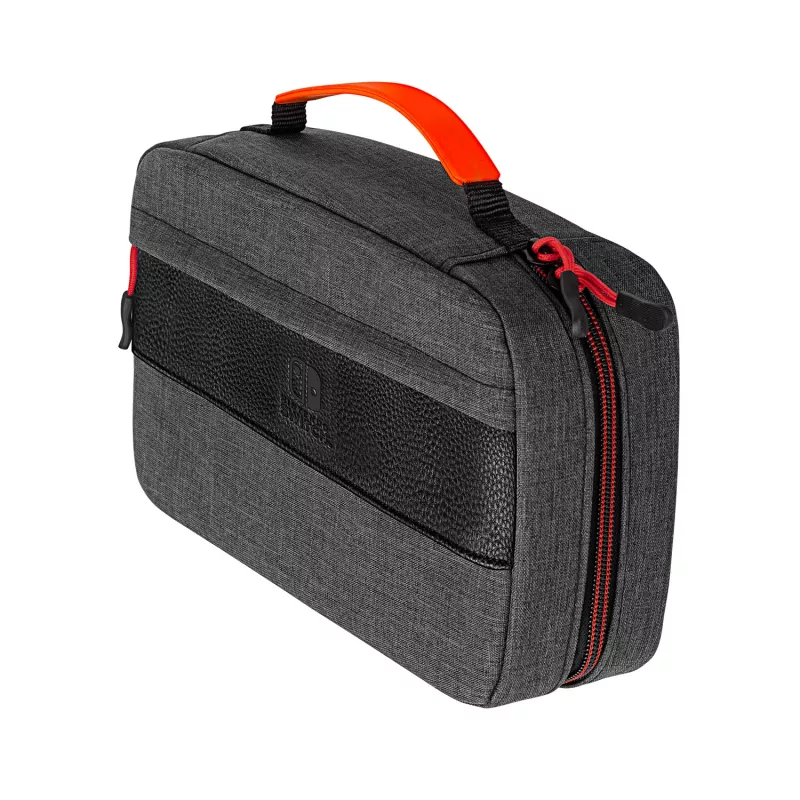 PDP Commuter Case - Elite Edition, ümbriskott, Nintendo, must, hall, Nintendo Switch, Nintendo Switch Lite, Nintendo Switch OLED, kukkumiskindel, kriimustuskindel, tõmblukk