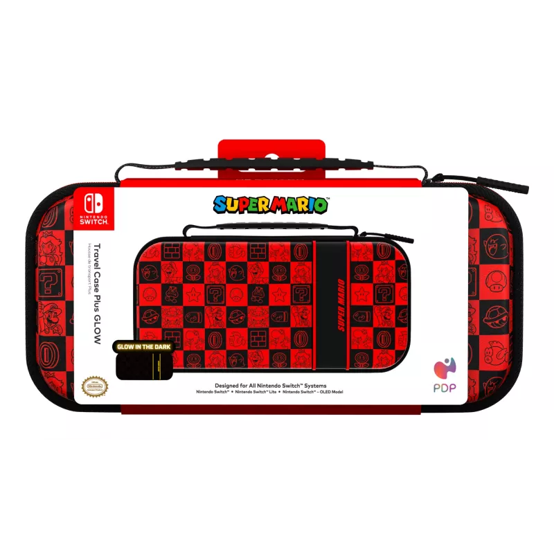 PDP Travel Case Plus GLOW: Super Icon, Nintendo Switchile, Nintendo Switch Lite'ile, Nintendo Switch OLED-mudelile