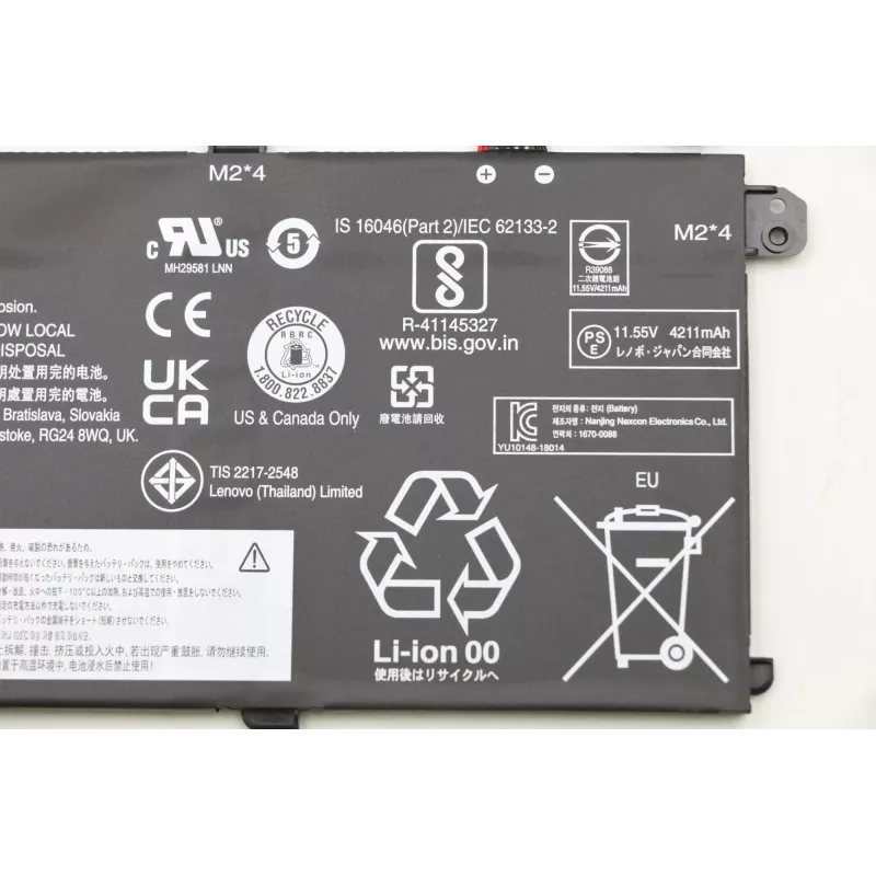 Aku Lenovo 50Wh 3-elemendiline liitiumioon 5B10W51826 ühilduvatele Lenovo sülearvutitele