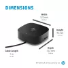 HP USB-C Dock G5, Juhtmega, USB 3.2 Gen 1 (3.1 Gen 1) USB-C, Must, USB, USB USB-C, Windows 10, Windows 7