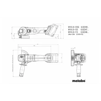 Nurklihvija Metabo W 18 L 9-125
