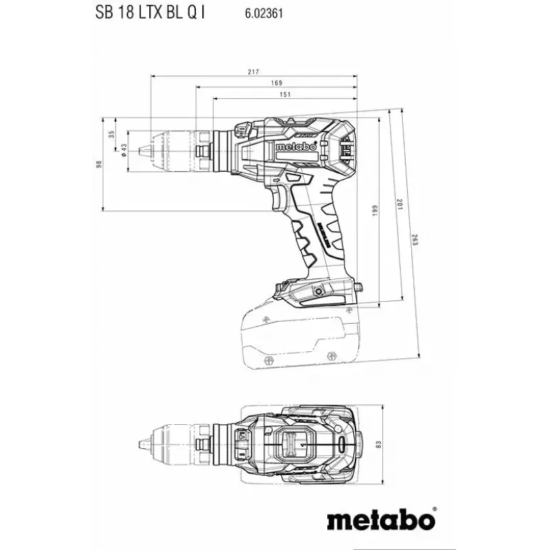 Löökkruvikeeraja Metabo 602361840, pöördemoment: 130 N⋅m, kaal: 2,4 kg