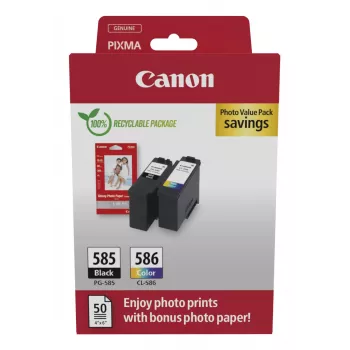 Canon PG-585/CL-586 PVP tindikassett 2 tk Originaal Must, Tsüaan, magenta, Kollane
