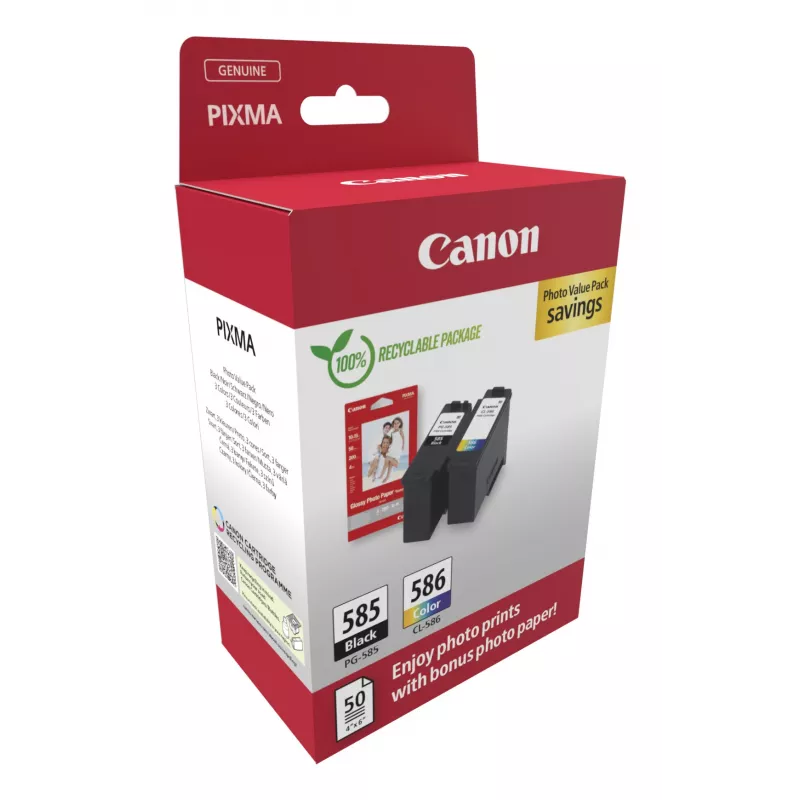Canon PG-585/CL-586 PVP tindikassett 2 tk Originaal Must, Tsüaan, magenta, Kollane