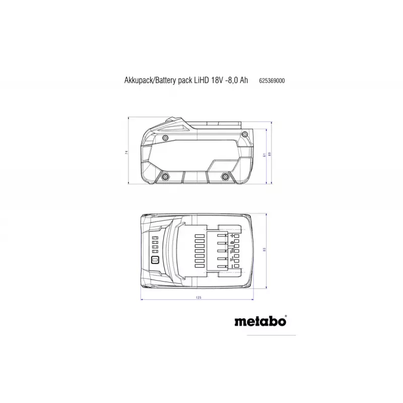 Akulaadija Metabo 625549000 Universal AC
