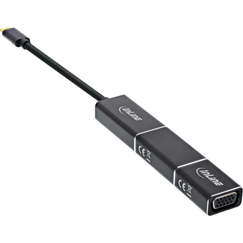 InLine USB-ekraanikonverteri komplekt 6-ühes, 4K/60Hz, must