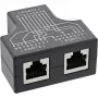 InLine Cat.5e STP T-adapter RJ45 pistikupesa 2x RJ45 pistikupesale must