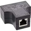 InLine Cat.5e STP T-adapter RJ45 pistikupesa 2x RJ45 pistikupesale must