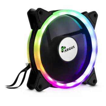 Fan Inter-Tech RS-04 RGB Arvutikorpuse ventilaator 12 cm Must