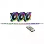 Fan Inter-Tech RS-04 RGB Arvutikorpuse ventilaator 12 cm Must