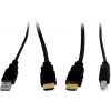 INTER-TECH KT-150H KVM-liideseadapter RJ-45 (host) HDMI-väljundile, juhtmega, max 1980×1080, metallist, must
